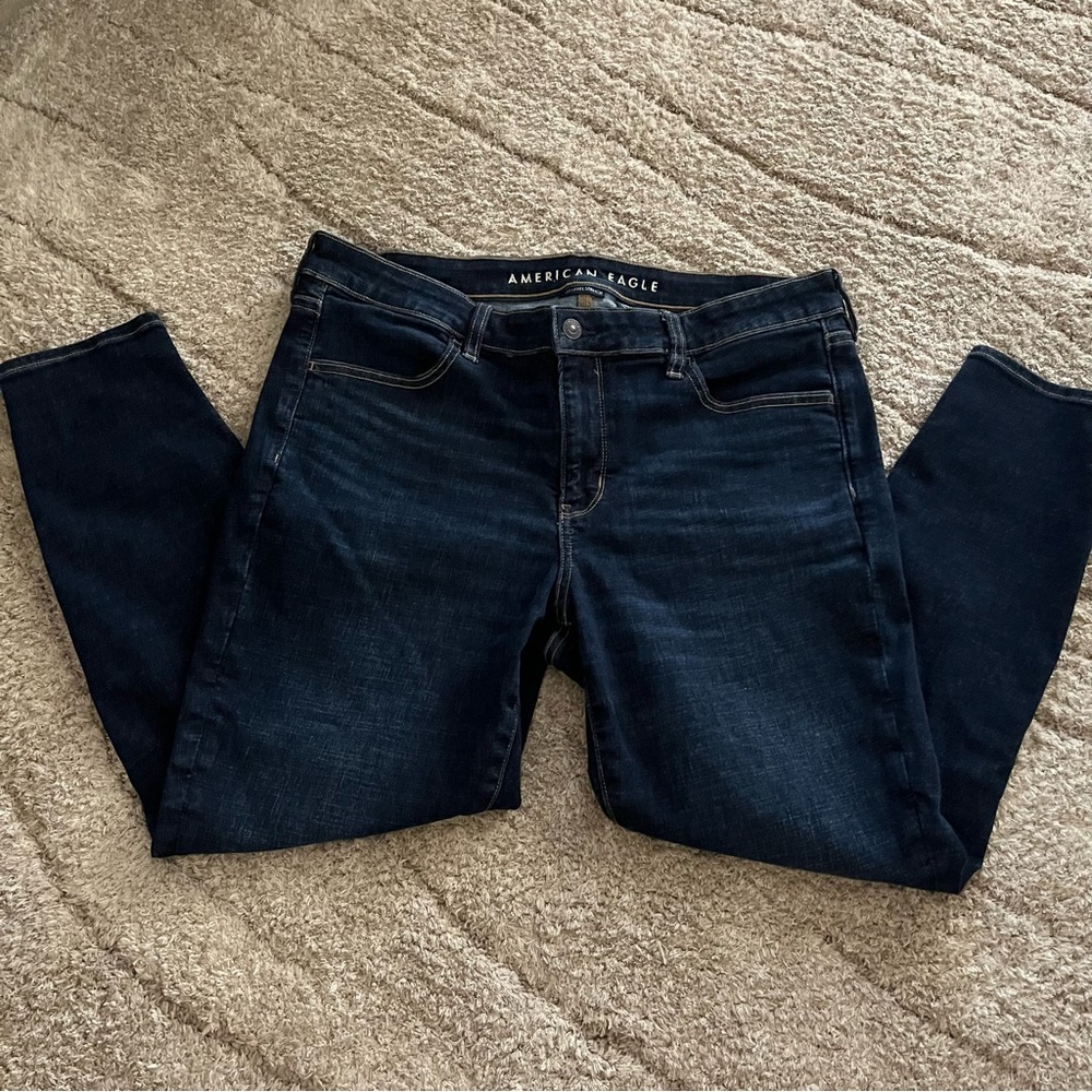 American Eagle dark blue navy jegging jeans